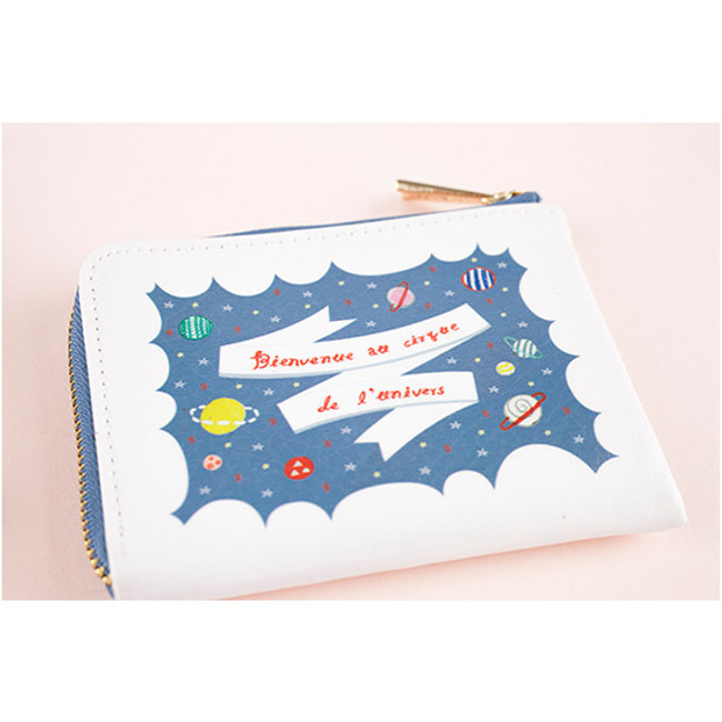 Bienvenue - Circus in the universe hallf zip around card wallet