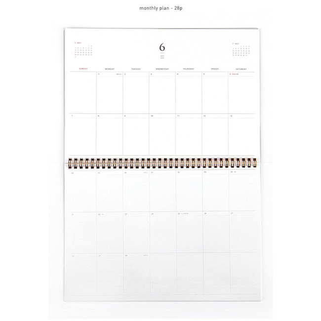 Monthly plan - 2015 Wirebound D dated planner