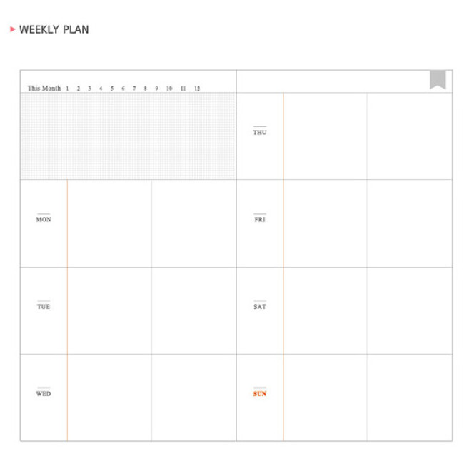 Weekly plan - How are you flower pattern undated diary