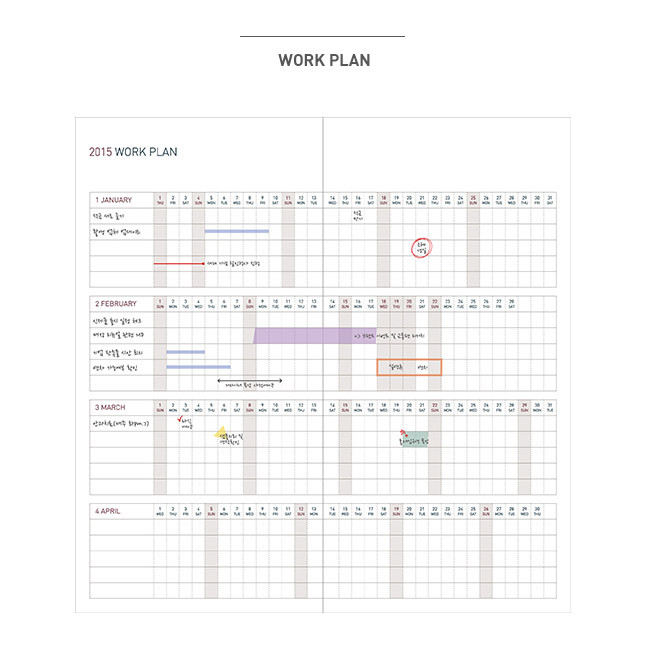 Work plan - 2015 Appointment monthly dated small planner