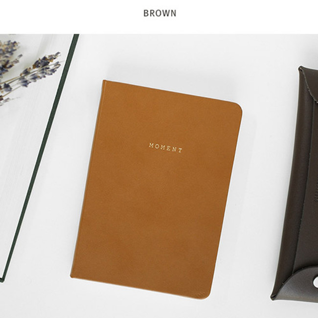 Brown - Moment small plain notebook