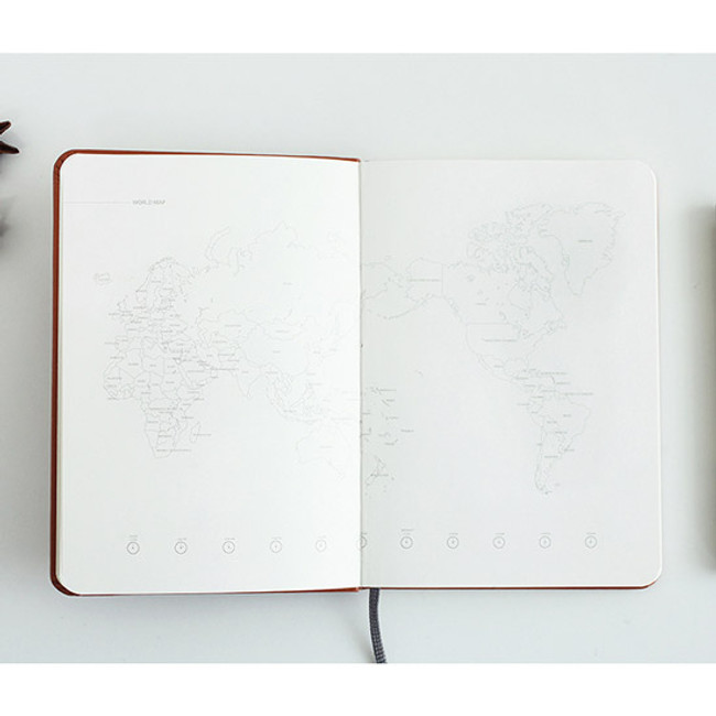 World map - Moment small lined notebook