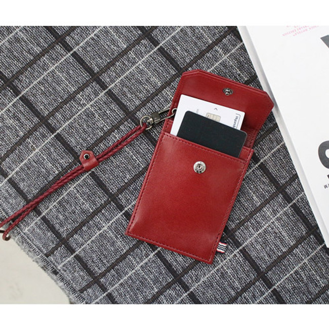 The basic M pocket card case holder with neck strap ver.2