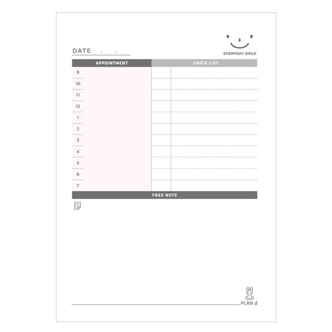 Daily scheduler desk notepad 64 pages