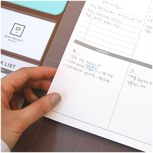 Wide & Smart weekly desk note planner scheduler