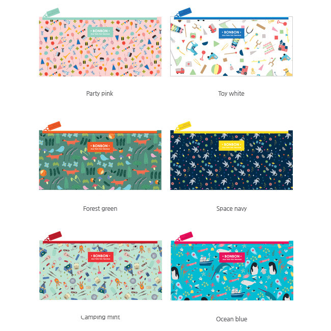 Bon Bon pattern zipper pencil case