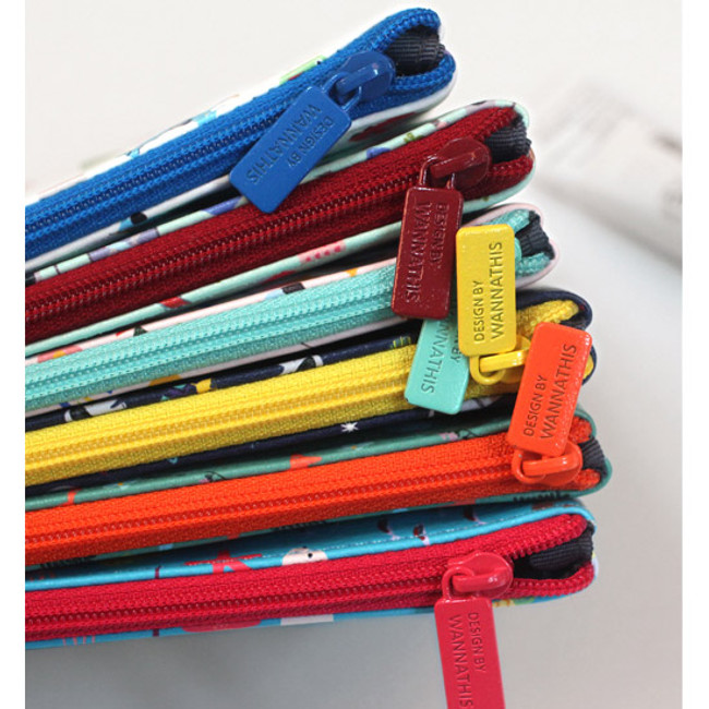Detail of Bon Bon pattern zipper pencil case