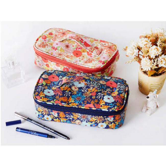 Flower pattern square multi pouch