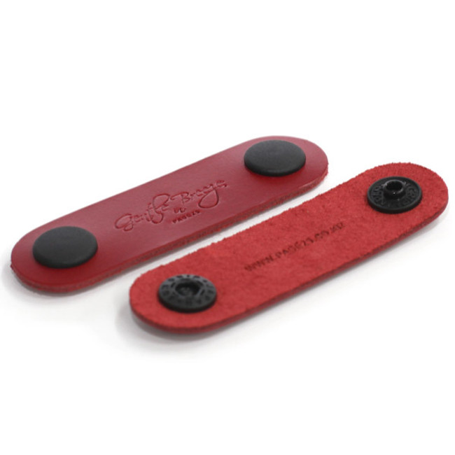 leather red earphone organizer