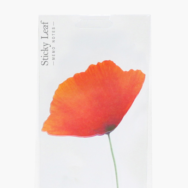 Detail of Appree Red poppy sticky memo notes