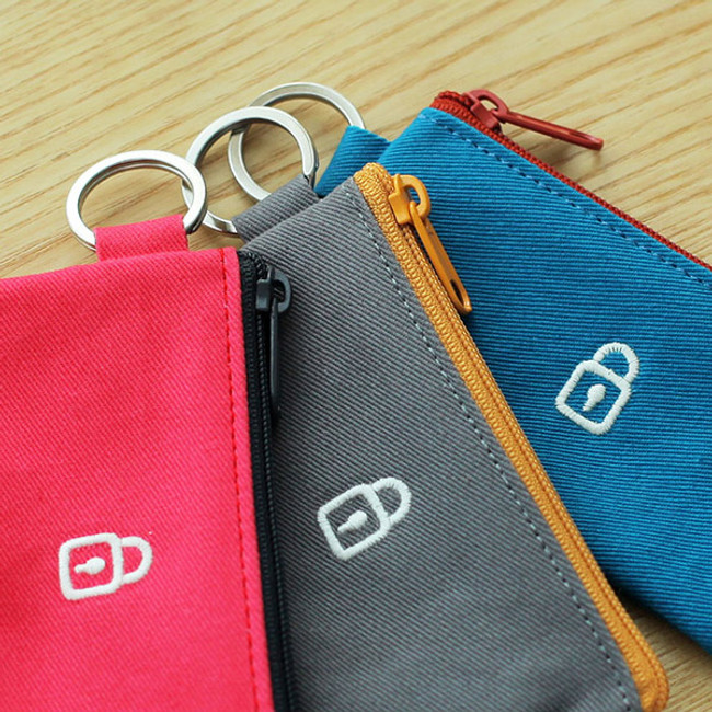 2NUL Security small zipper pouch with key ring fallindesign