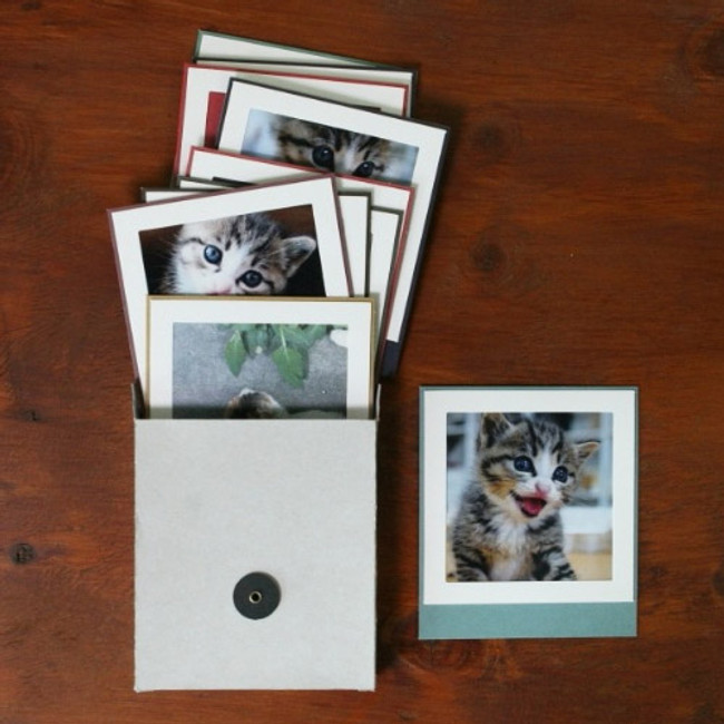 Color standing paper photo frame set