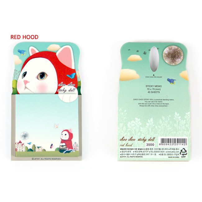 Red hood - Choo choo cat sticky doll memo notes