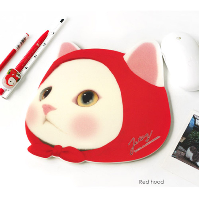 Red hood - Choo Choo cute cat friends mouse pad