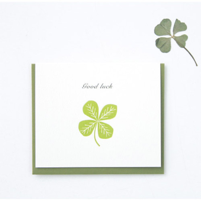 Lovely clover message card