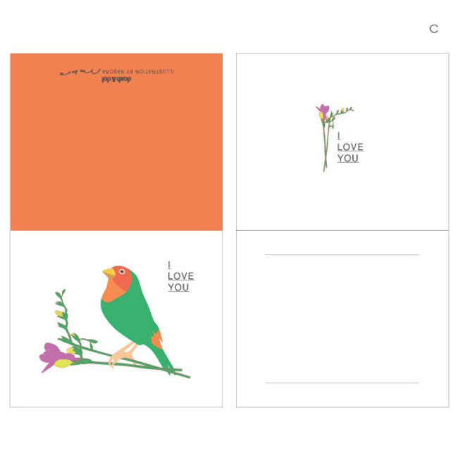 C - Bird message card