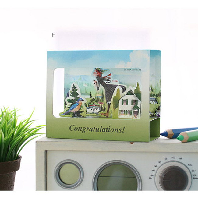 F - Classic story pop up box message card