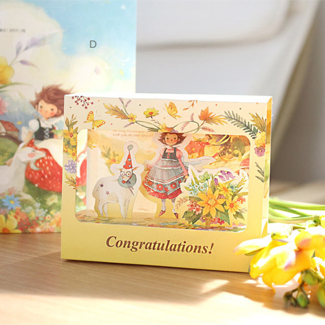 D - Classic story pop up box message card