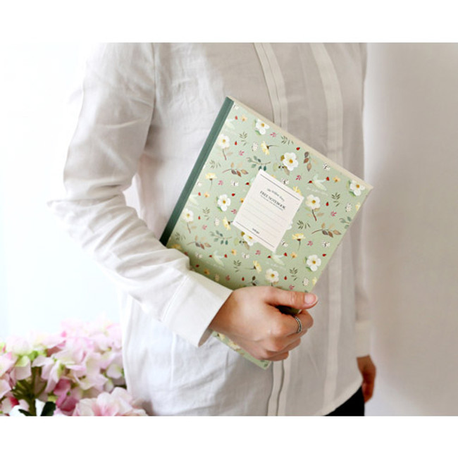 Mint - Willow story pattern free lined notebook