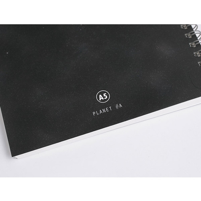 Planet #A - Planet wirebound lined notebook