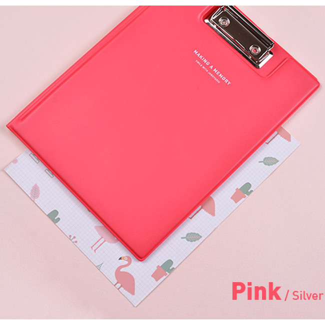 Pink - Making a memory A5 clip board