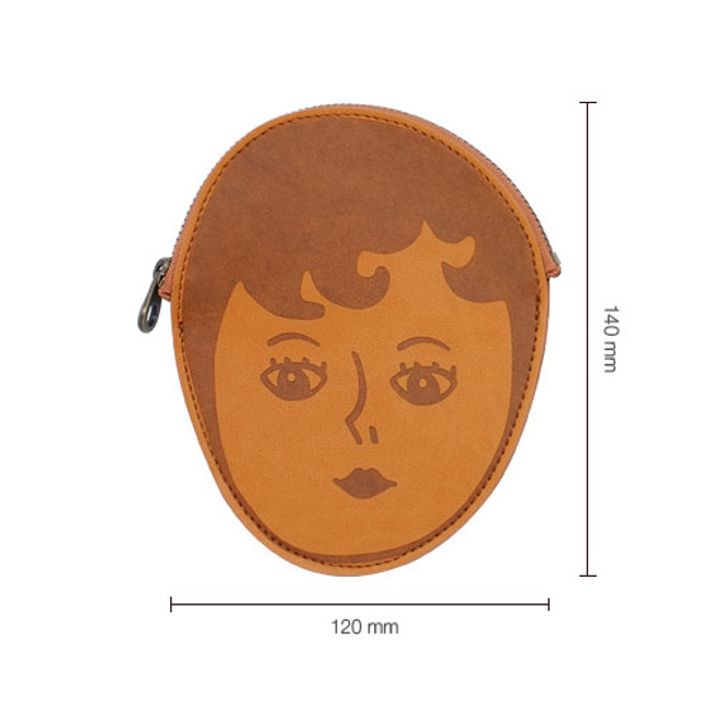 Size of Aurore face pocket zipper pouch