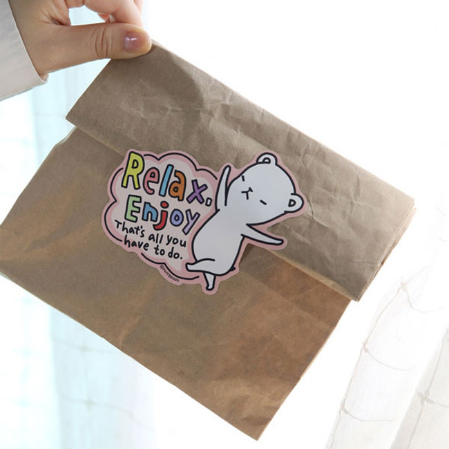 Big point buha bear deco sticker