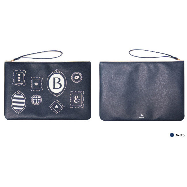 Navy - Be mine clutch bag pouch