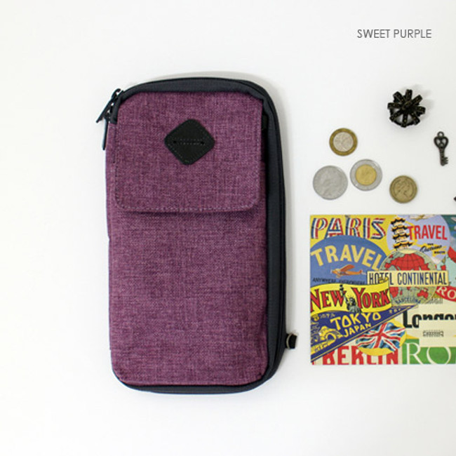 Sweet purple - Travel smart zip around pouch bag