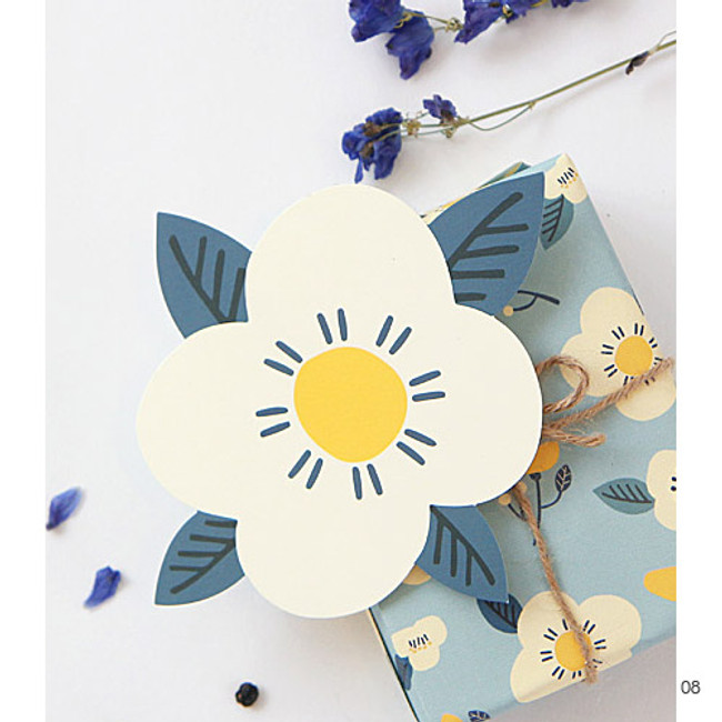 Breezy windy blooming thank you message card