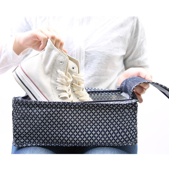 Pattern travel zip shoes pouch bag ver.3