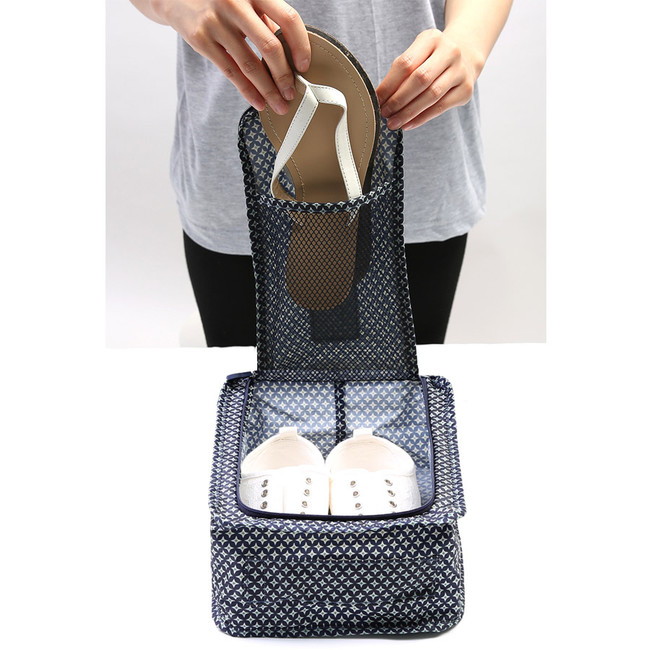 Pattern travel zip shoes pouch bag ver.3