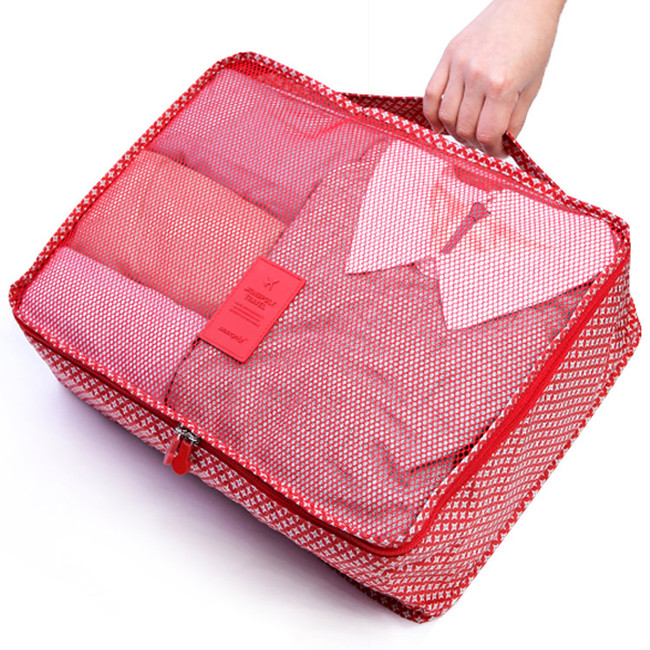 Pattern travel clothes mesh bag packing aids - Large 