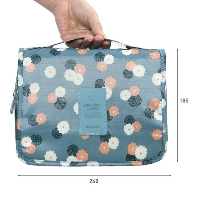 Size of Pattern travel hanging toiletry pouch bag