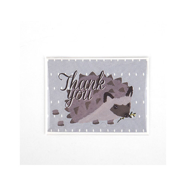 Hedgehog ornament message card