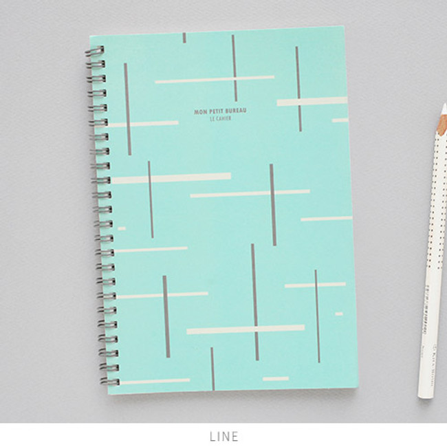 Line - Mon petit bureau wirebound lined notebook