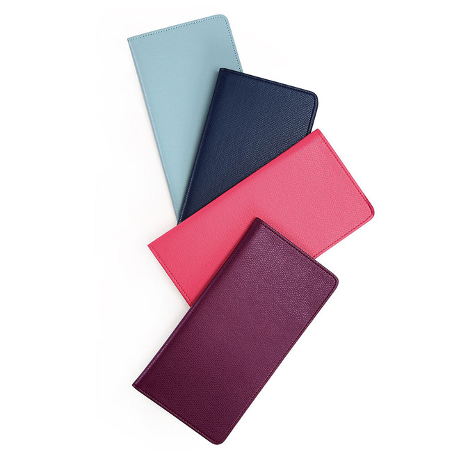 Classy plain RFID blocking long passport case