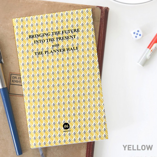 Yellow - the planner half year - 6 month undated scheduler