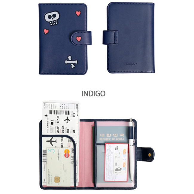 Indigo - Merrygrin RFID blocking small passport case