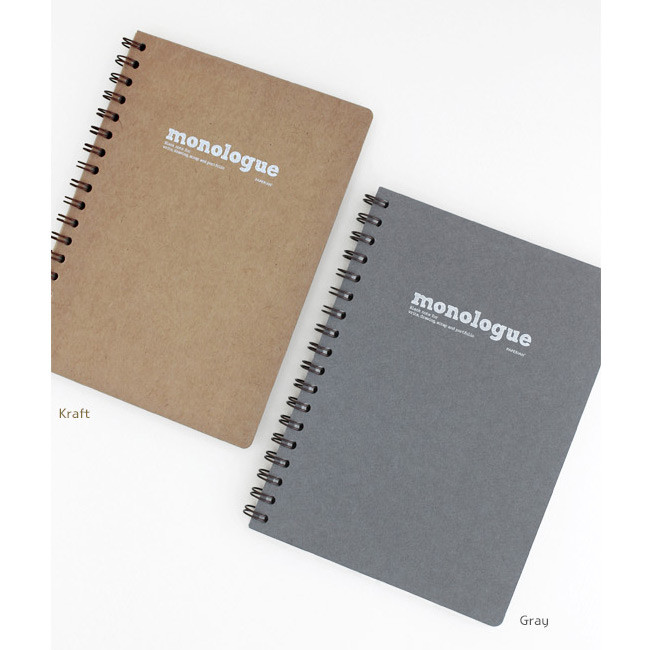 Colors of Monologue wirebound plain notebook