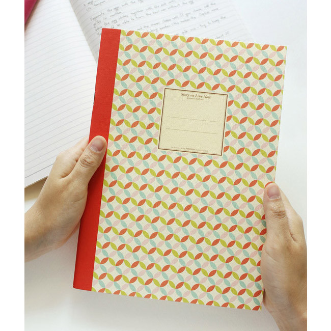 Circle - Story on geometric motif lined notebook