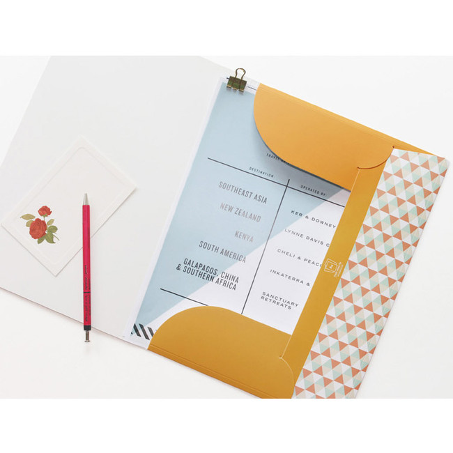 Story on geometric pattern file folder