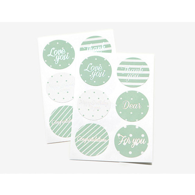 circle message paper sticker ver.3 (mint)