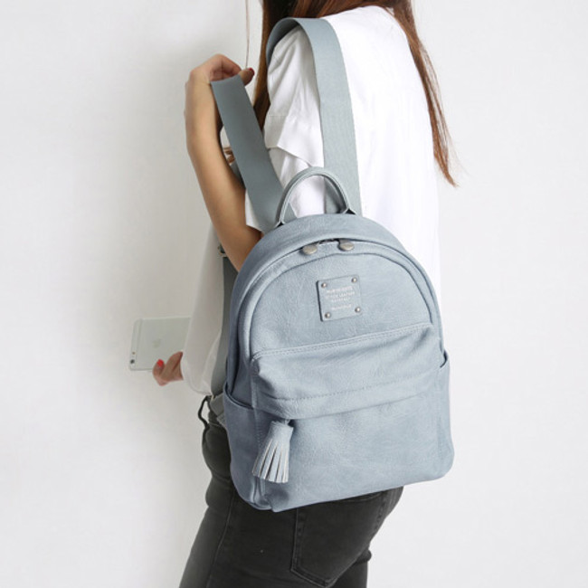 Stone blue - Nuevo cute leather backpack