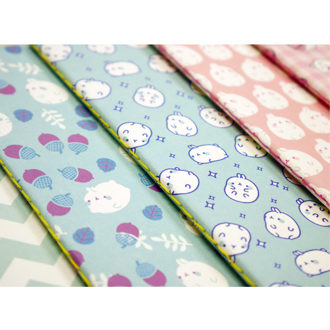 Detail of Molang pattern lined small notebook ver.1