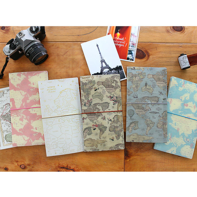 World map pattern instax mini and 4X6 slip in photo album 