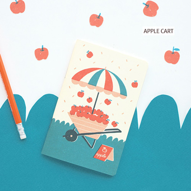 Apple cart - Breezy day small lined notebook