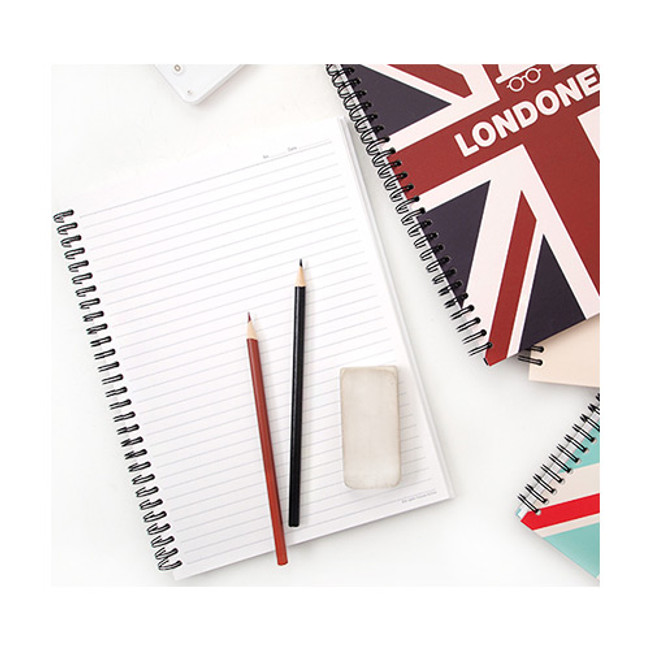 London wirebound lined notebook