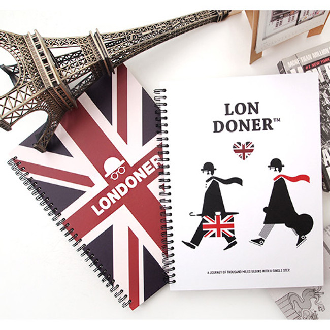 London wirebound lined notebook