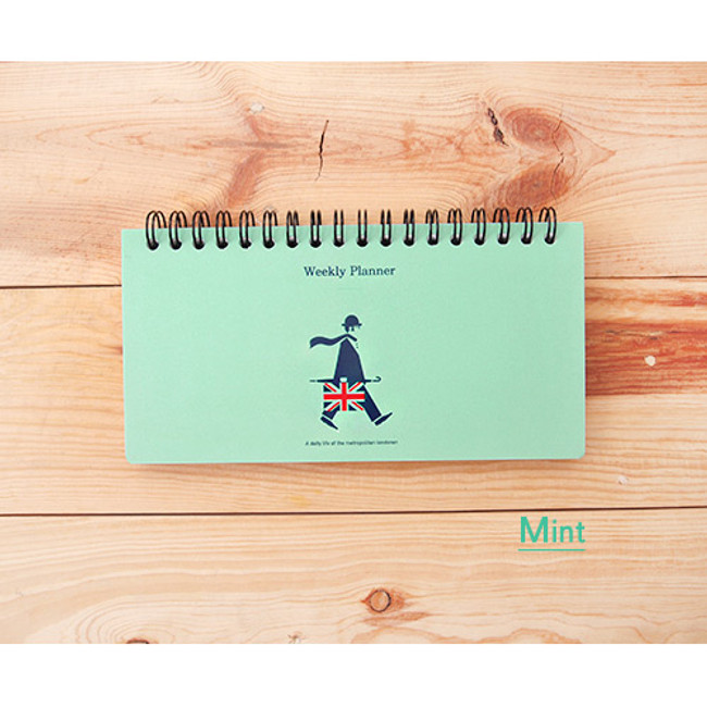 Mint - London wirebound desk weekly planner scheduler